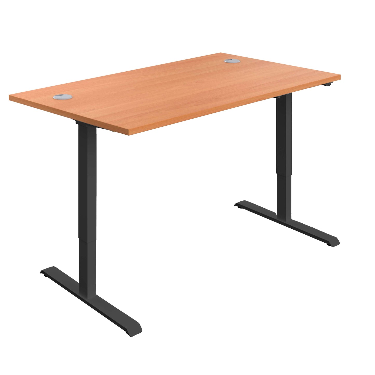 Economy Single Motor Sit Stand Desk (FSC) | 1400 X 800 | Beech/Black