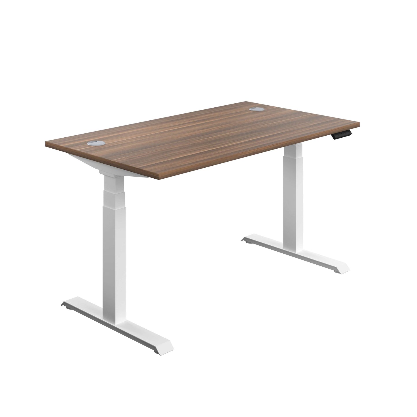 Economy Sit Stand Desk (FSC) | 1800 X 800 | Dark Walnut/White