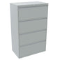 Bisley Essentials Steel 4 Drawer Side Filer | Light Grey