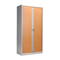 Bisley Essentials Steel Side Open Tambour | 1985mm High | Matching Shutter Doors | Beech/Silver