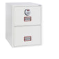 World Class Vertical Fire File FS2250K/E Series Steel Safe | 2 Drawers | Electronic Lock | White