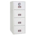 World Class Vertical Fire File FS2250K/E Series Steel Safe | 4 Drawers | Electronic Lock | White