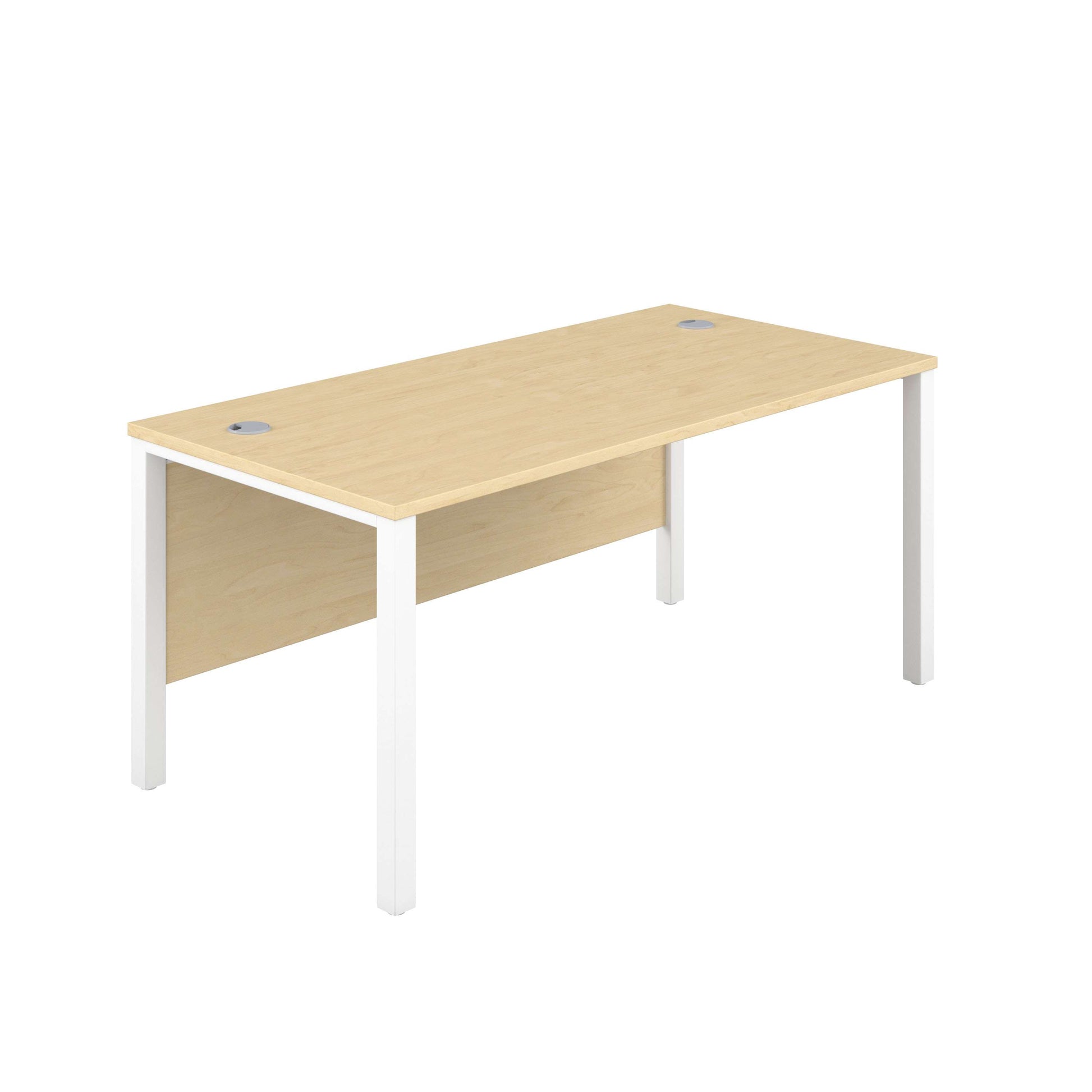 Goal Post Rectangular Desk (FSC) | 1200X800 | Maple/White