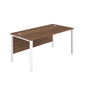 Goal Post Rectangular Desk (FSC) | 1600X600 | Dark Walnut/White