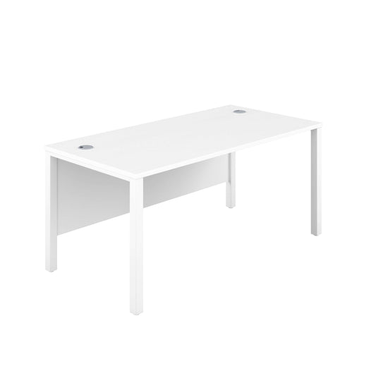 Goal Post Rectangular Desk (FSC) | 1800X600 | White/White