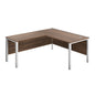 Goal Post Left Hand Return Desk (FSC) | 1800X800 | Dark Walnut/White