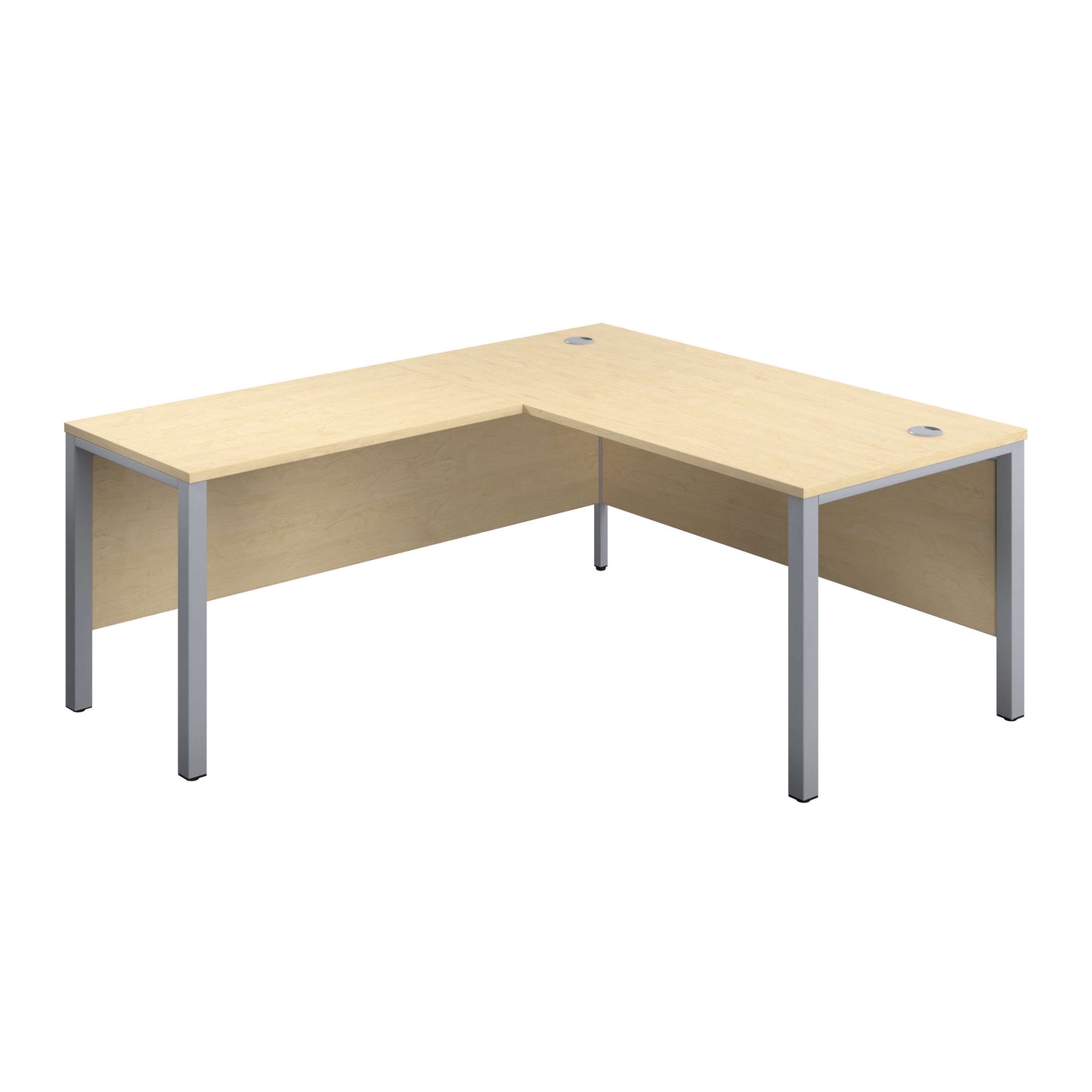 Goal Post Left Hand Return Desk (FSC) | 1800X800 | Maple/Silver