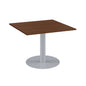 One Contract Square Meeting Table | 1000 x 1000 | Dark Walnut/Silver