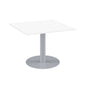 One Contract Square Meeting Table | 1000 x 1000 | White/Silver