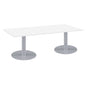 One Contract Rectangular Meeting Table | 1800 x 800 | White/Silver