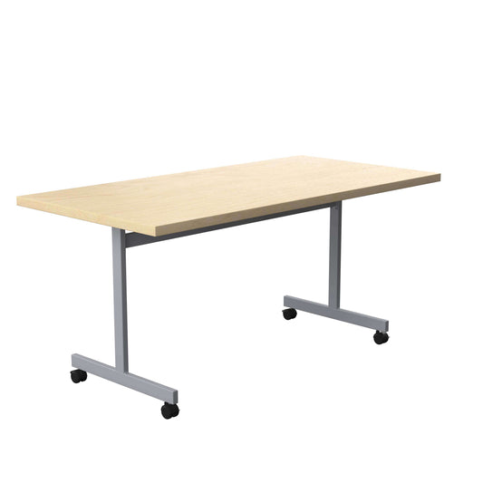 One Eighty Rectangular Tilting Table (FSC) | 1600 X 800 | Maple/Silver