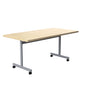 One Eighty Rectangular Tilting Table (FSC) | 1600 X 800 | Maple/Silver