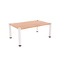 Reception Rectangular Coffee Table (FSC) | Beech/Silver