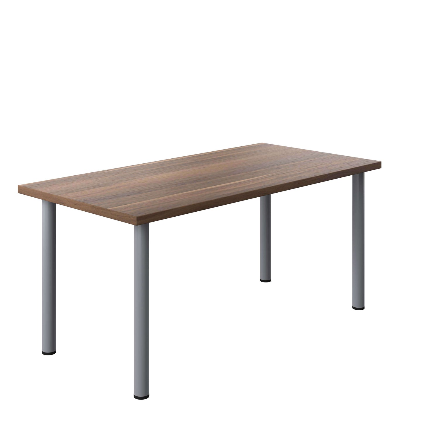 One Fraction Plus Rectangular Meeting Table (FSC) | 1600X800 | Dark Walnut/Silver