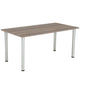 One Fraction Plus Rectangular Meeting Table (FSC) | 1600X800 | Grey Oak/Silver