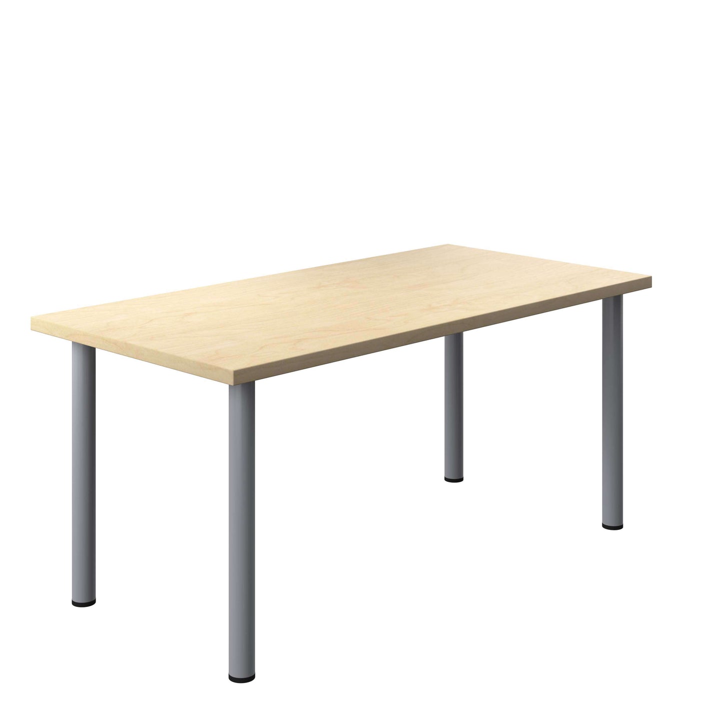 One Fraction Plus Rectangular Meeting Table (FSC) | 1600X800 | Maple/Silver