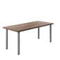 One Fraction Plus Rectangular Meeting Table (FSC) | 1800X800 | Dark Walnut/Silver