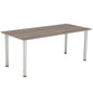 One Fraction Plus Rectangular Meeting Table (FSC) | 1800X800 | Grey Oak/Silver