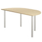 One Fraction Plus Rectangular Meeting Table with D-End (FSC) | 1600X800 | Maple/Silver