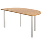 One Fraction Plus Rectangular Meeting Table with D-End (FSC) | 1600X800 | Nova Oak/Silver