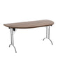 One Union D-End Folding Table (FSC) | 1600 X 800 | Dark Walnut/Silver