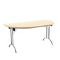 One Union D-End Folding Table (FSC) | 1600 X 800 | Maple/Silver