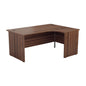 Panel Right Hand Radial Desk | 1600X1200 | Dark Walnut/Dark Walnut