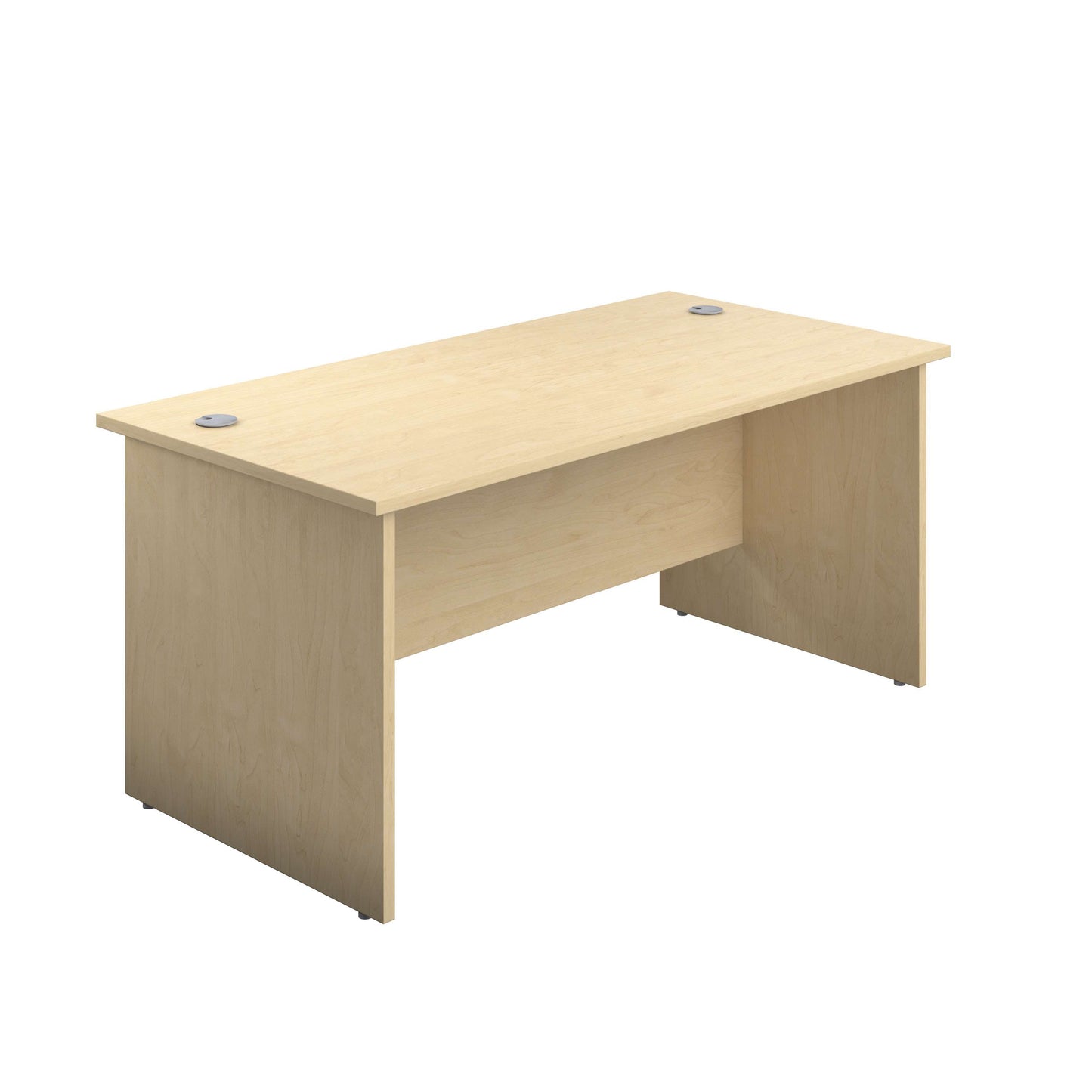 Panel Rectangular Desk: 600mm Deep | 1600X600 | Maple