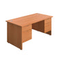 Panel Rectangular Desk + 2 X 2 Drawer Fixed Pedestal Bundle (FSC) | 1600X800 | Beech/Beech