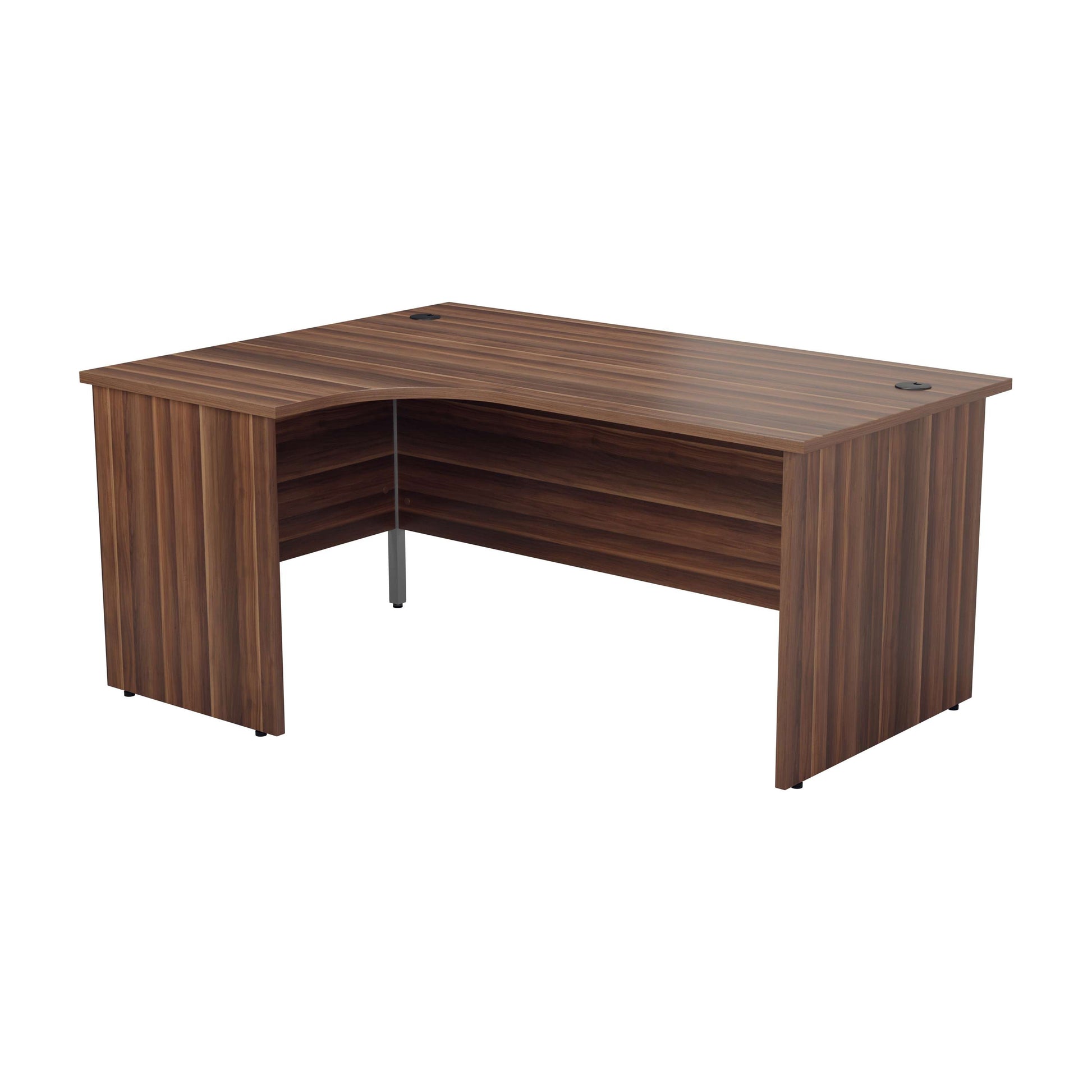 Panel Left Hand Radial Desk | 1800X1200 | Dark Walnut/Dark Walnut