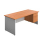 Panel Plus Rectangular Desk + 2 Drawer Fixed Pedestal Bundle (FSC) | 1800X800 | Beech/White