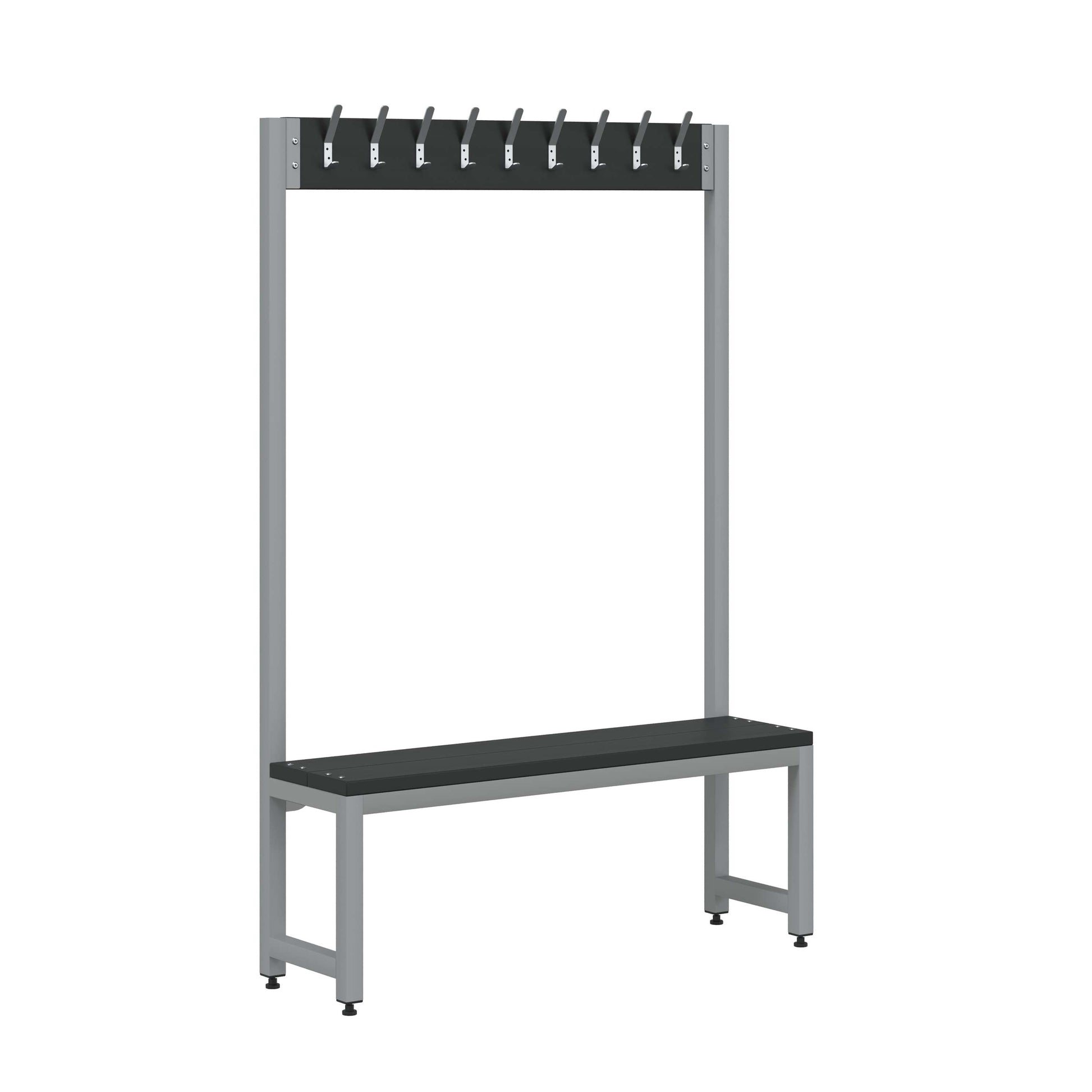 Single Sided Cloakroom Bench | 9 Hooks | Unlimited