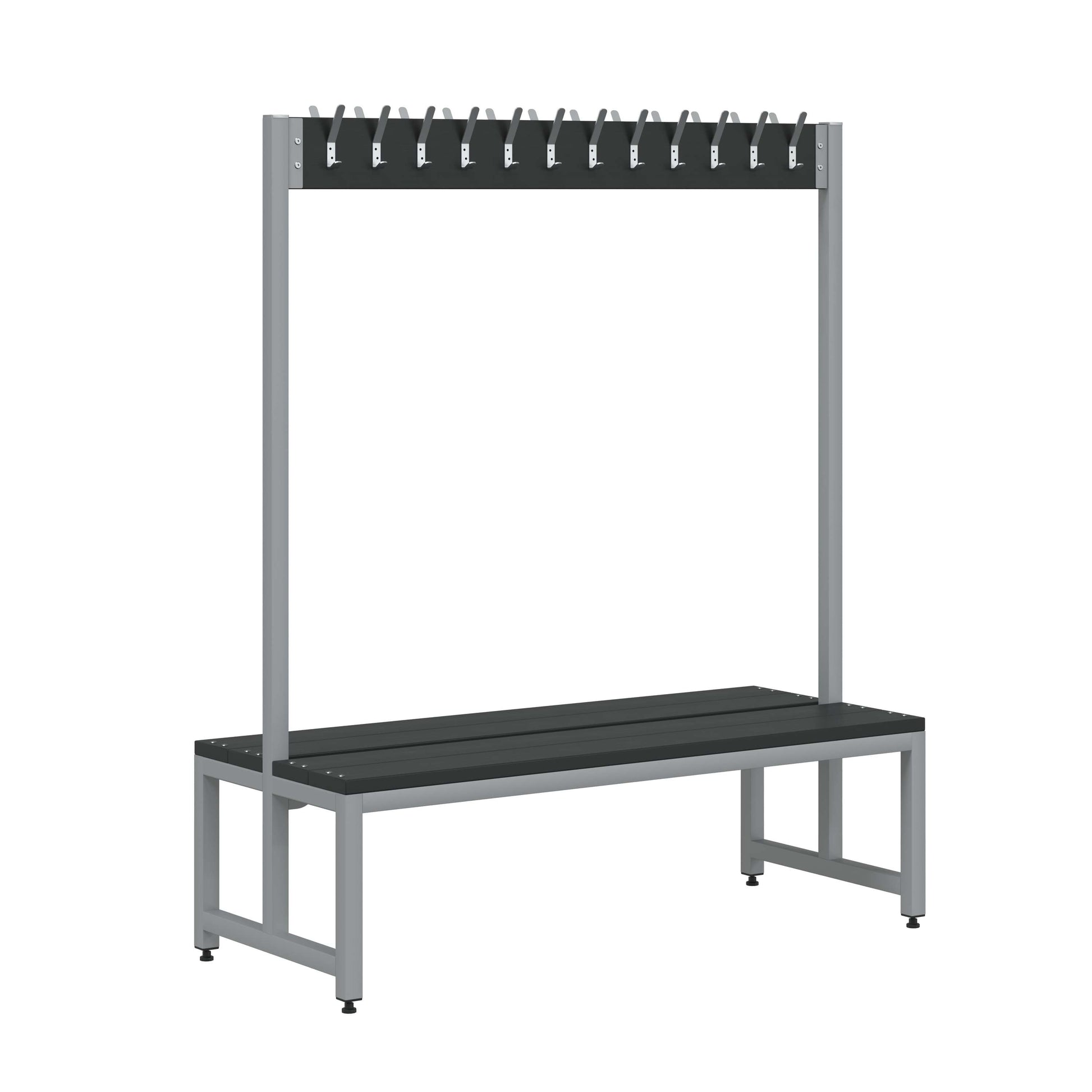 Double Sided Cloakroom Bench | 24 Hooks | Unlimited