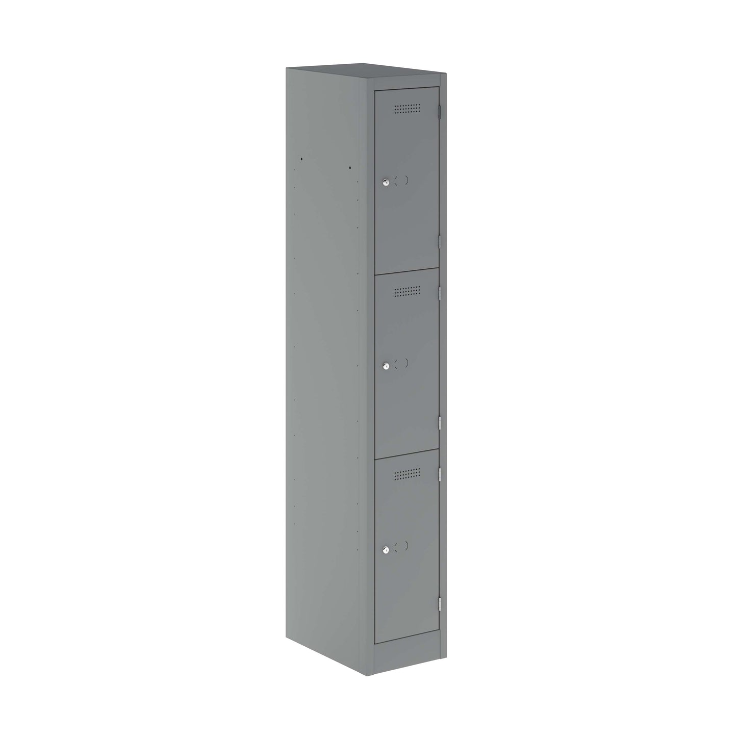 Primary 3 Door Single Locker Column | Silver