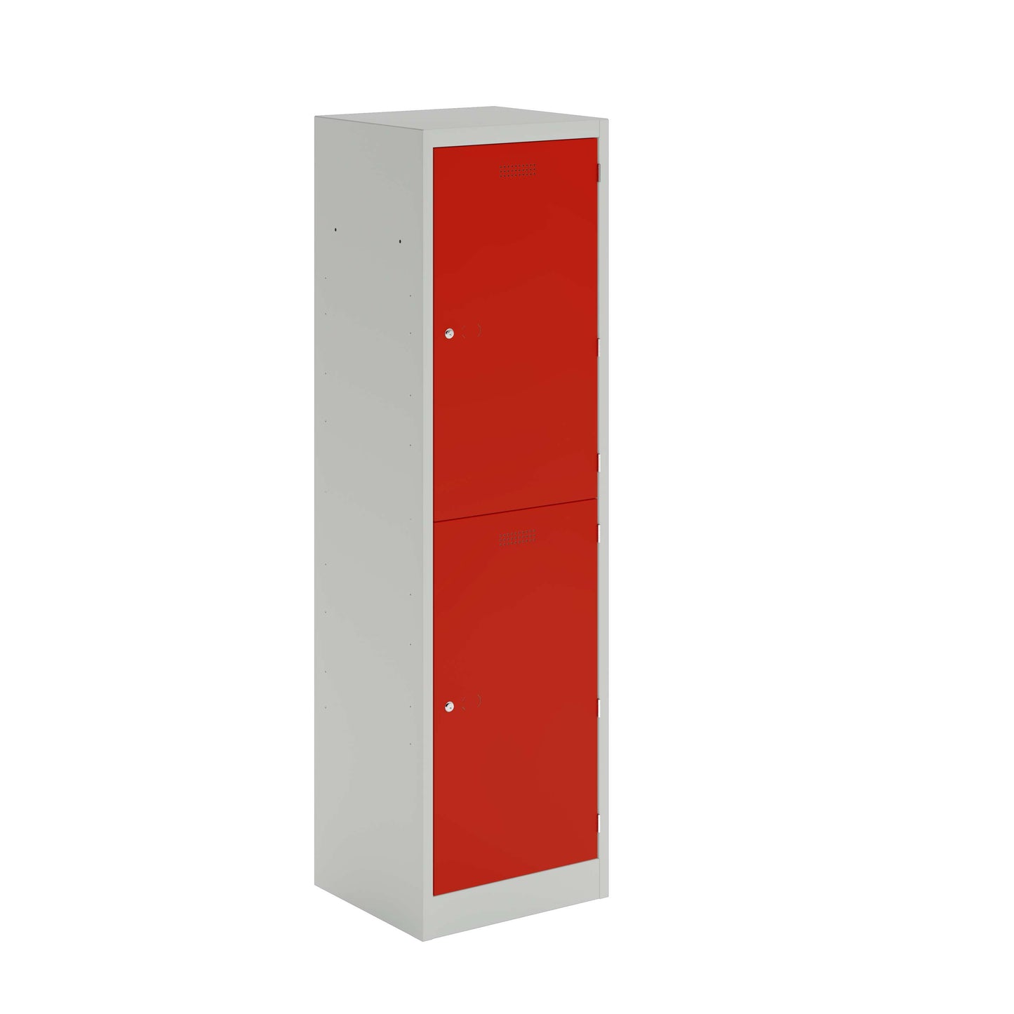 Lower Height Locker | 1330 X 500 X 450 | 2 Door | Light Grey/Cardinal Red