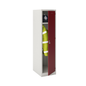 Police Locker (Includes 1 X Shelf And 1 X Coat Rail)| Light Grey/Cardinal Red