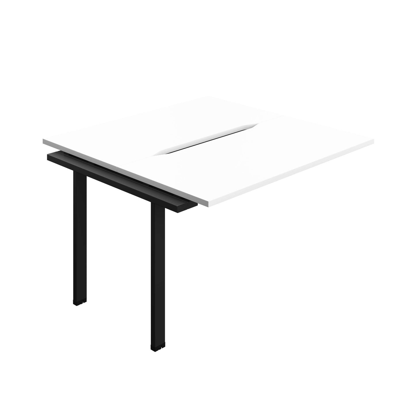 Synergy Bench Extension with Cut Out: 2 Person (FSC) : 1200 | 700 | White/Black