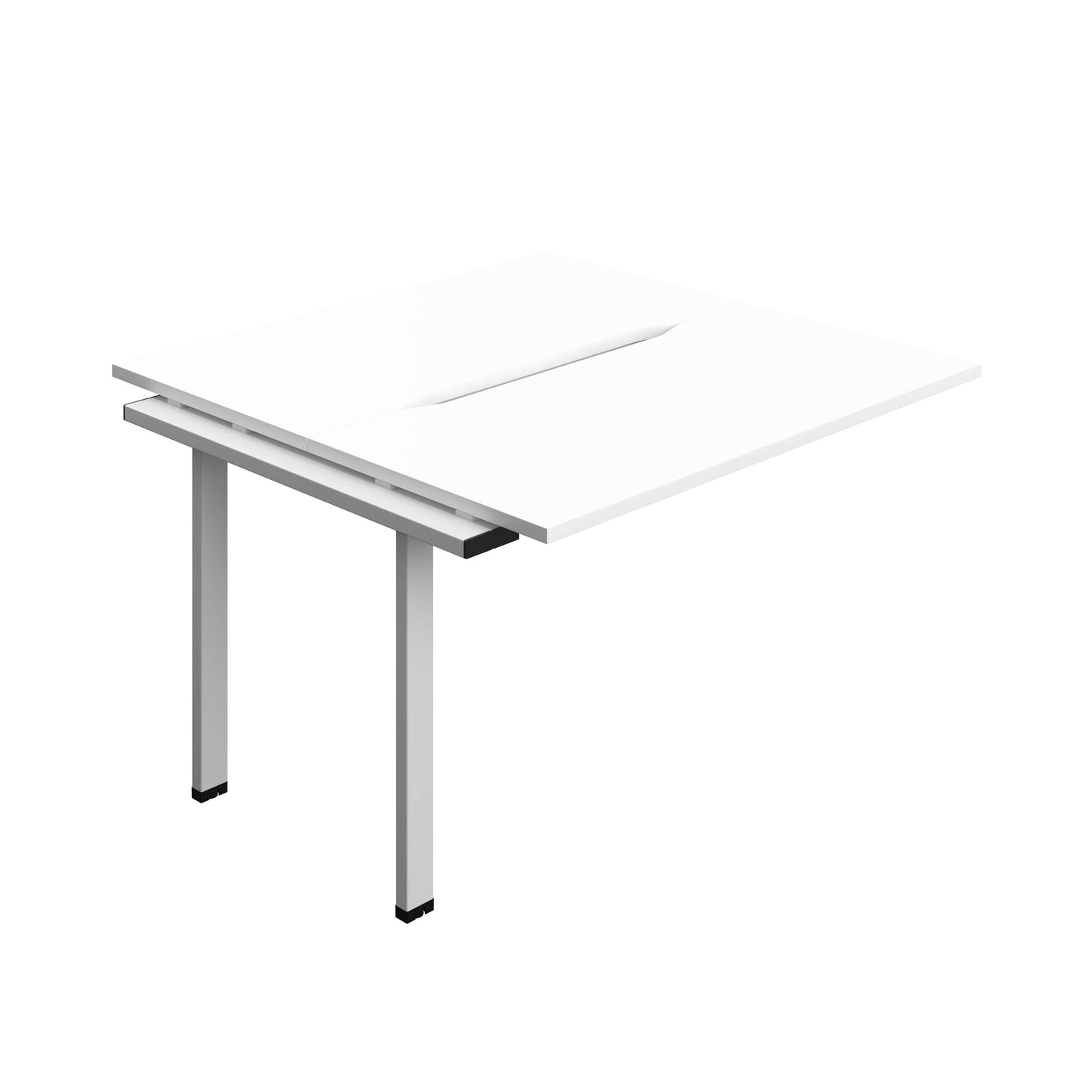 Synergy Bench Extension with Cut Out: 2 Person (FSC) : 1200 | 700 | White/Silver