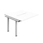 Synergy Bench Extension with Cut Out: 2 Person (FSC) : 1200 | 700 | White/Silver