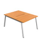 Synergy Bench with Cut Out: 2 Person (FSC) : A-Frame Leg : 1200 | 800 | Unlimited/Silver