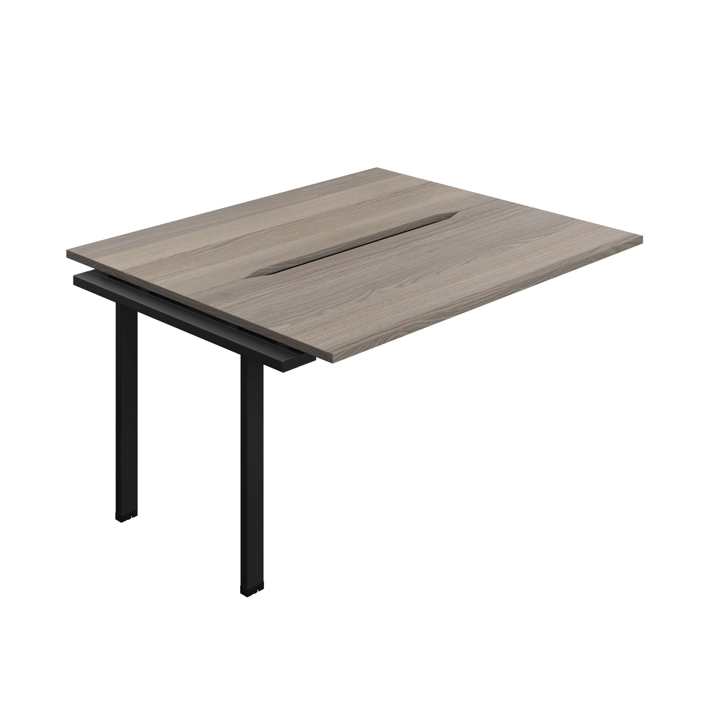 Synergy Bench Extension with Cut Out: 2 Person (FSC) : 1400 | 700 | Grey Oak/Black