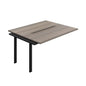 Synergy Bench Extension with Cut Out: 2 Person (FSC) : 1400 | 700 | Grey Oak/Black