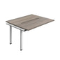 Synergy Bench Extension with Cut Out: 2 Person (FSC) : 1400 | 700 | Grey Oak/Silver