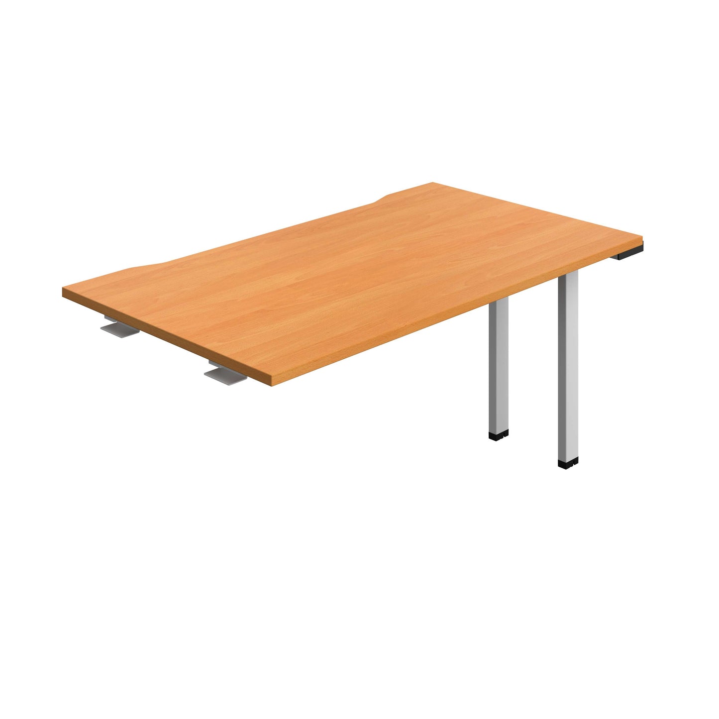 Synergy Bench Extension with Cut Out: 1 Person (FSC) : 1400 | 800 | Beech/Silver