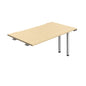 Synergy Bench Extension with Cut Out: 1 Person (FSC) : 1400 | 800 | Maple/Silver