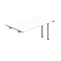 Synergy Bench Extension with Cut Out: 1 Person (FSC) : 1400 | 800 | White/Silver