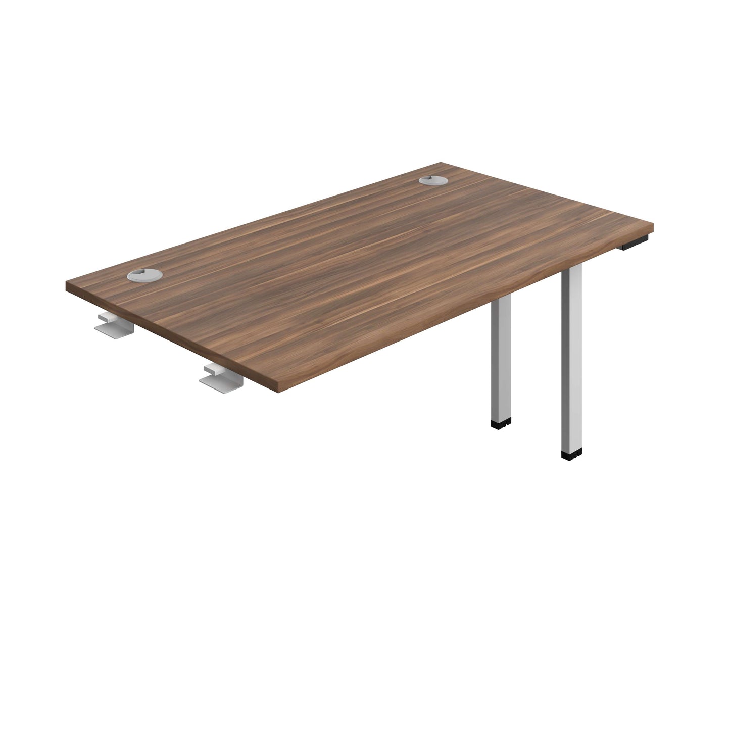 Synergy Bench Extension with Cable Ports: 1 Person (FSC) : 1400 | 800 | Dark Walnut/Silver