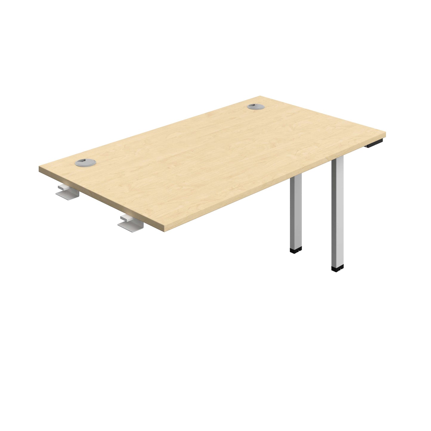 Synergy Bench Extension with Cable Ports: 1 Person (FSC) : 1400 | 800 | Maple/Silver