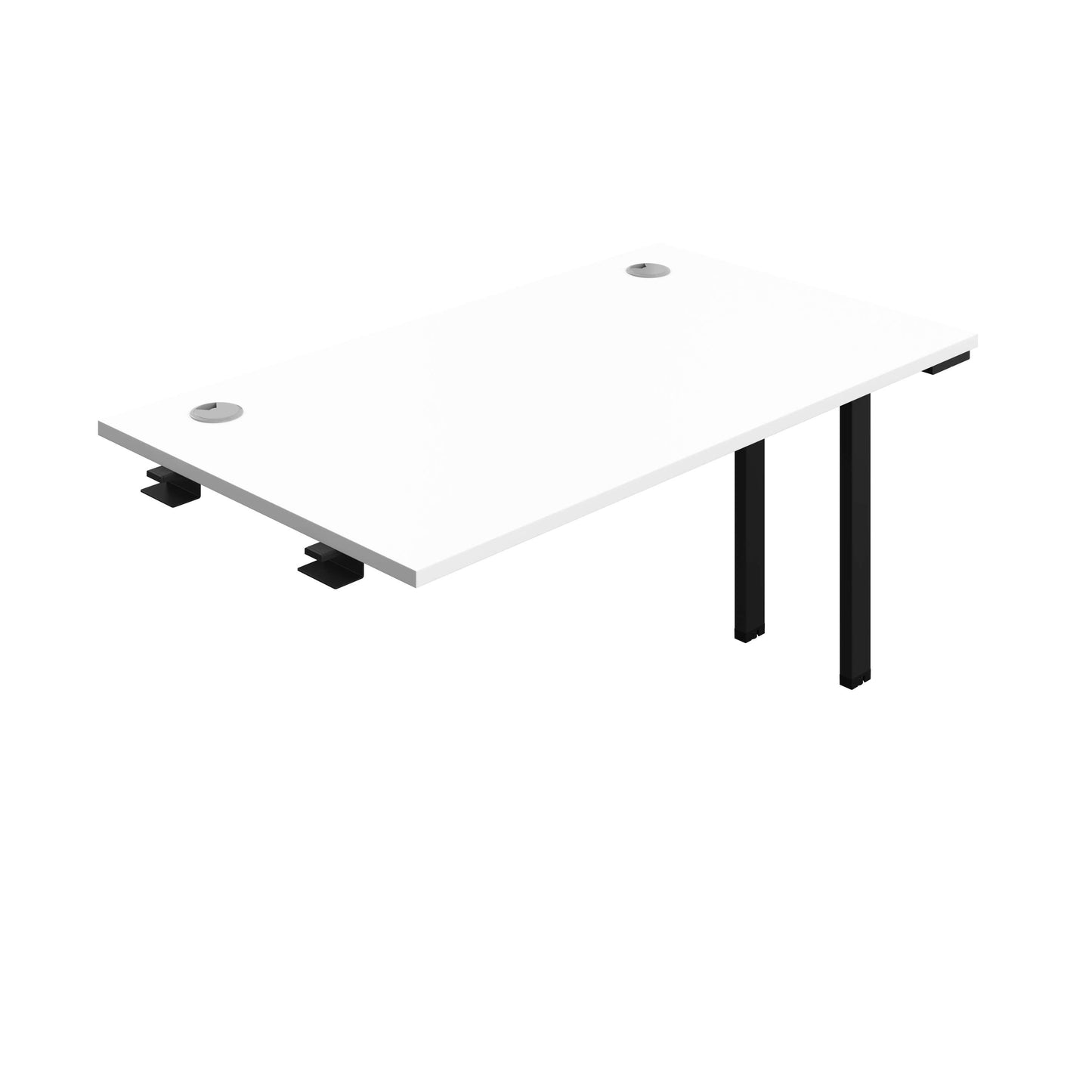 Synergy Bench Extension with Cable Ports: 1 Person (FSC) : 1400 | 800 | White/Black