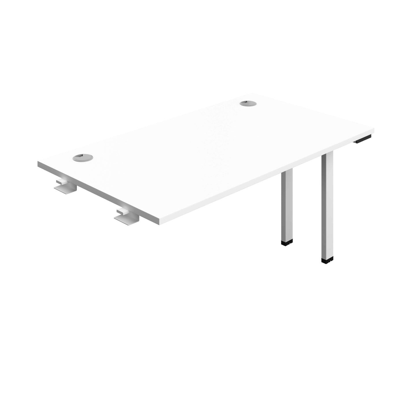 Synergy Bench Extension with Cable Ports: 1 Person (FSC) : 1400 | 800 | White/White